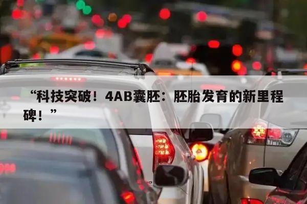 科技突破!4AB囊胚:胚胎发育的新里程碑!