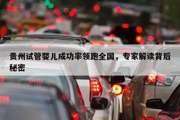 贵州试管婴儿成功率领跑全国,专家解读背后秘密