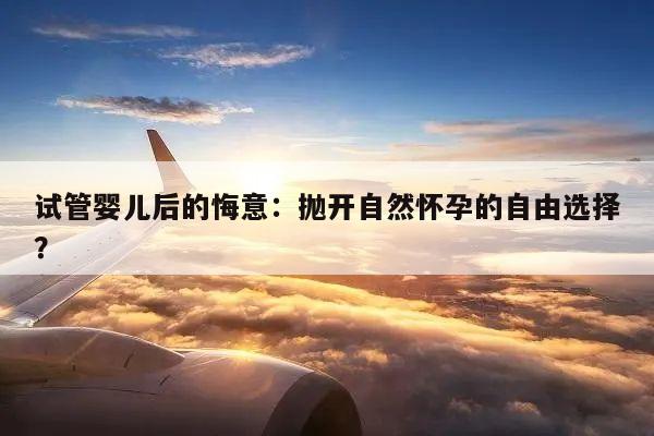 试管婴儿后的悔意:抛开自然怀孕的自由选择?
