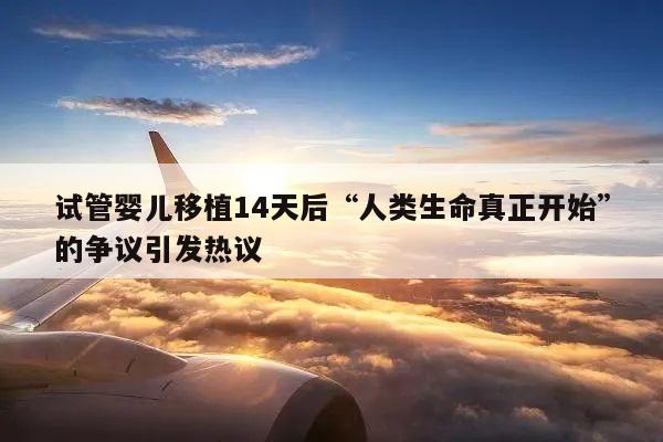 试管婴儿移植14天后“人类生命真正开始”的争议引发热议