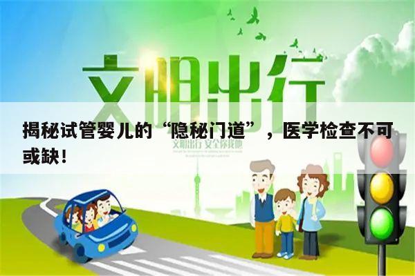 揭秘试管婴儿的“隐秘门道”,医学检查不可或缺!