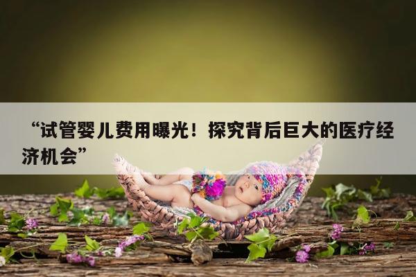 试管婴儿费用曝光!探究背后巨大的医疗经济机会