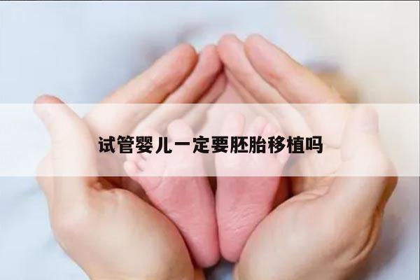 试管婴儿一定要胚胎移植吗