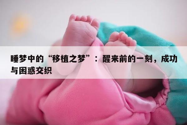 睡梦中的“移植之梦”:醒来前的一刻,成功与困惑交织
