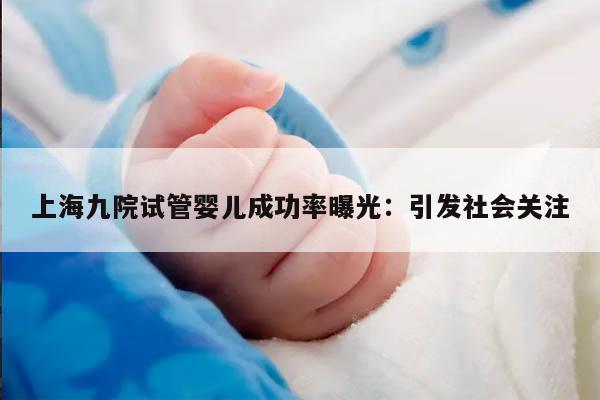 上海九院试管婴儿成功率曝光：引发社会关注
