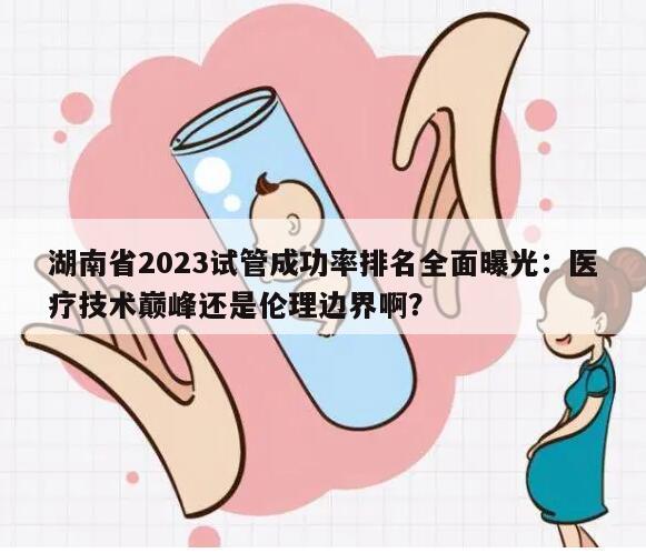 2023湖南省试管成功率排名全面曝光：医疗技术巅峰还是伦理边界啊？