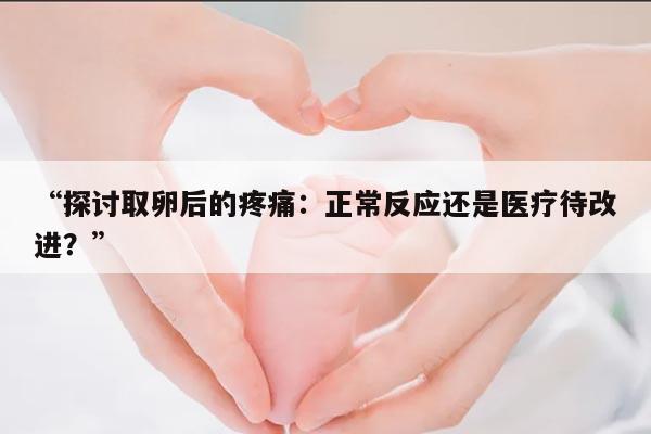 “探讨取卵后的疼痛:正常反应还是医疗待改进?”