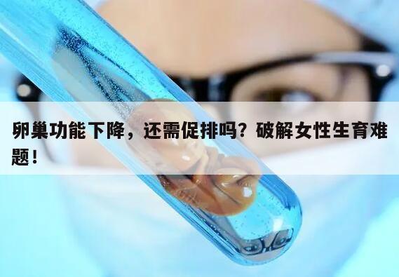 卵巢功能下降,还需促排吗?破解女性生育难题!