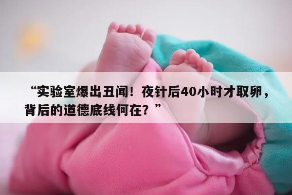 实验室爆出丑闻!夜针后40小时才取卵,背后的道德底线何在?