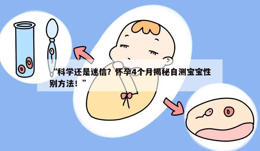 科学还是迷信?怀孕4个月揭秘自测宝宝性别方法!