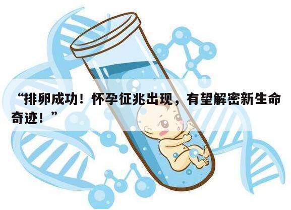 排卵成功!怀孕征兆出现,有望解密新生命奇迹!