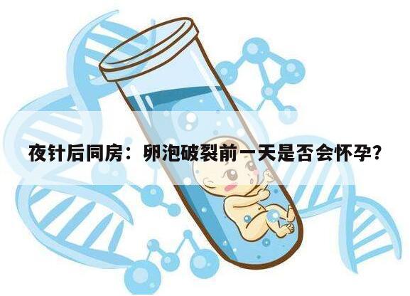 夜针后同房:卵泡破裂前一天是否会怀孕?