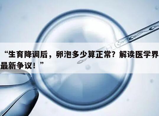 生育降调后，卵泡多少算正常？解读医学界最新争议！