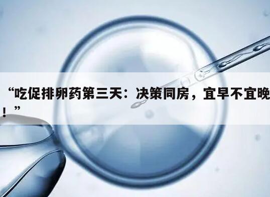 吃促排卵药第三天:决策同房,宜早不宜晚!