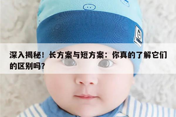 长方案与短方案:你真的了解它们的区别吗?