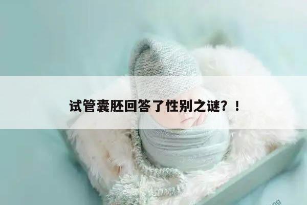 试管囊胚回答了性别之谜？