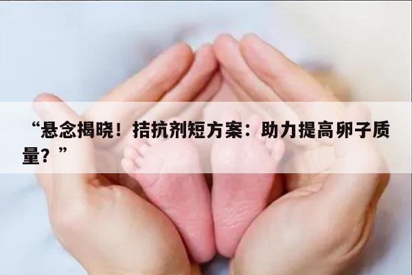 拮抗剂短方案：助力提高卵子质量？