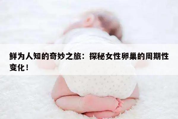 鲜为人知的奇妙之旅:探秘女性卵巢的周期性变化!