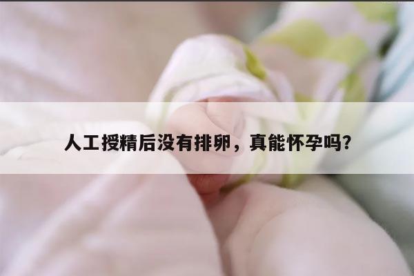 人工授精后没有排卵会怀孕吗？