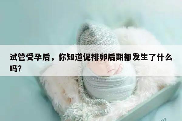 试管受孕后，你知道促排卵后期都发生了什么吗？