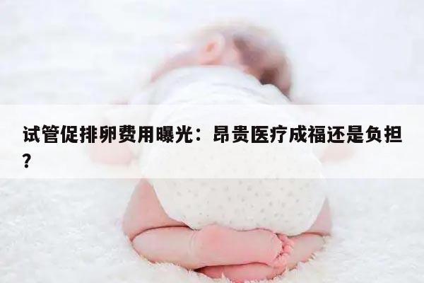 试管促排卵费用曝光:昂贵医疗成福还是负担?