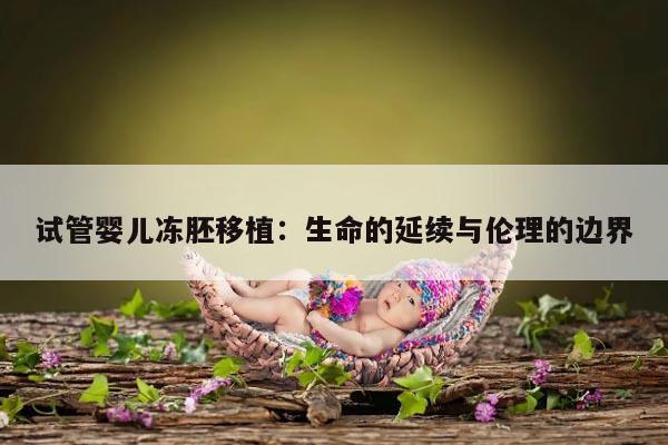 试管婴儿冻胚移植流程是什么