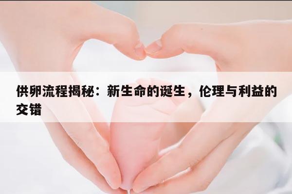 供卵流程揭秘:新生命的诞生,伦理与利益的交错