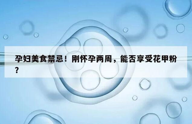 怀孕两周是否可以吃花甲粉?