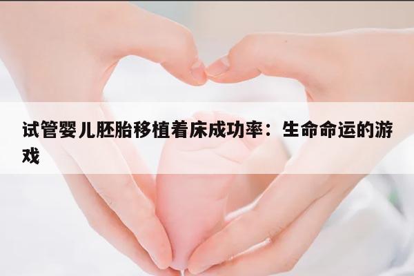 试管婴儿胚胎移植着床成功率