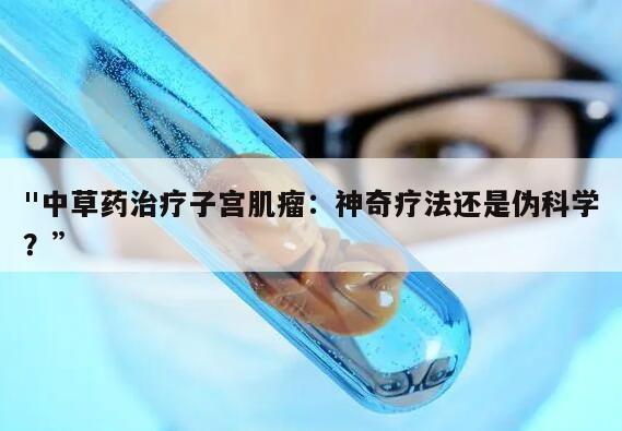 中草药治疗子宫肌瘤:神奇疗法还是伪科学?