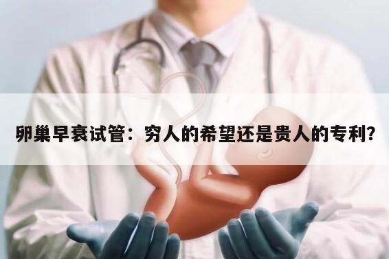 卵巢早衰试管：穷人的希望还是贵人的专利？