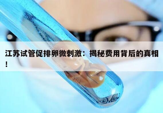 江苏试管促排卵微刺激：揭秘费用背后的真相！