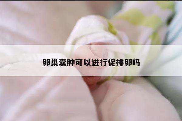 卵巢囊肿可以进行促排卵吗?