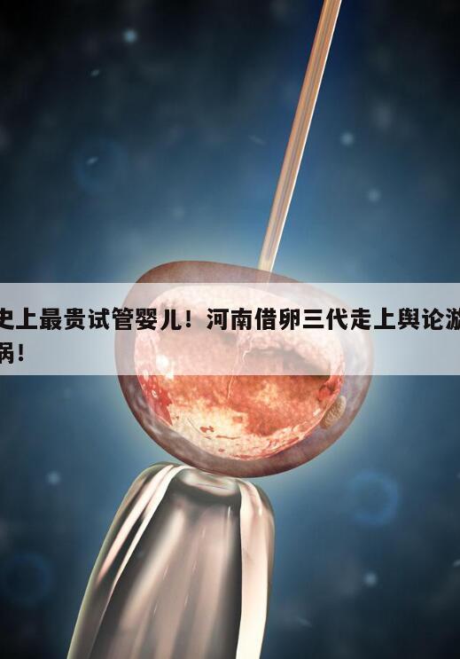 史上最贵试管婴儿!河南借卵三代走上舆论漩涡!