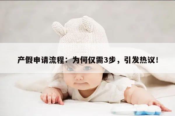 产假申请流程：为何仅需3步，引发热议！