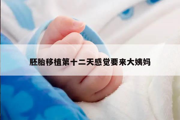 胚胎移植第十二天感觉要来大姨妈