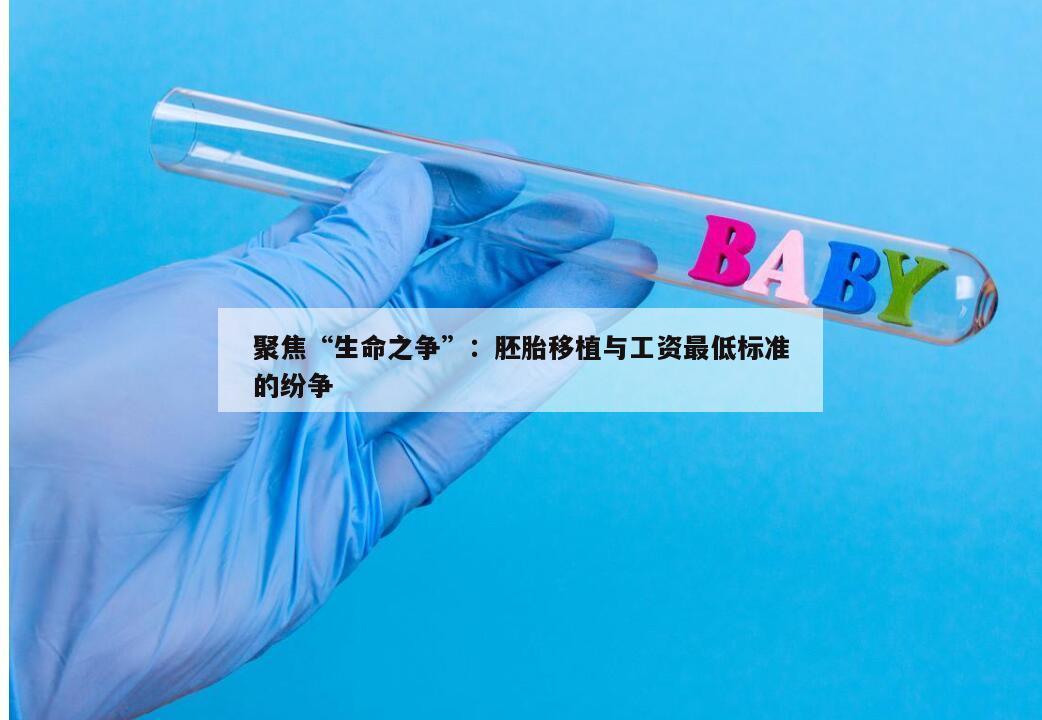 聚焦“生命之争”：胚胎移植与工资最低标准的纷争