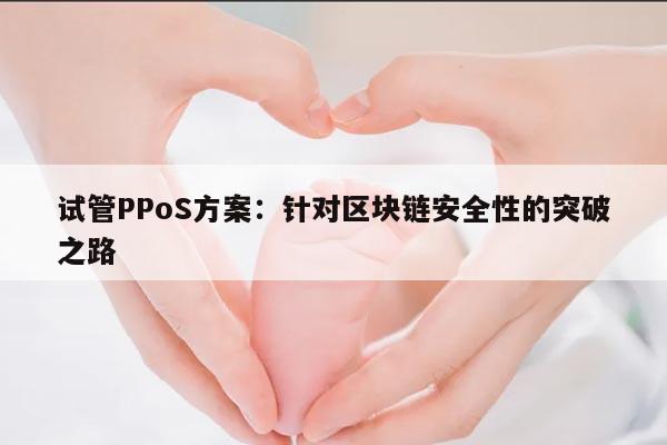 试管PPoS方案:针对区块链安全性的突破之路