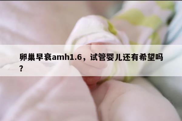 卵巢早衰amh1.6,试管婴儿还有希望吗?