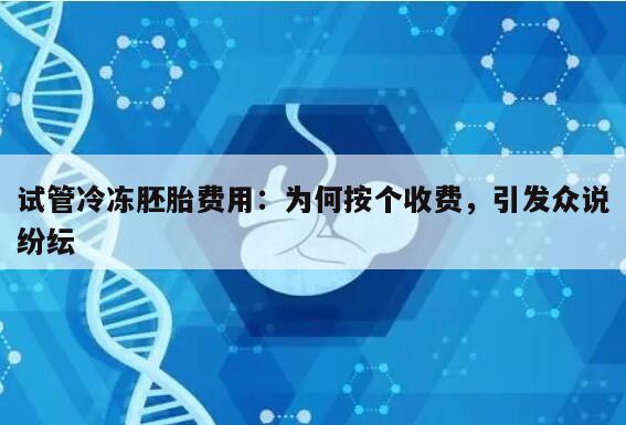试管冷冻胚胎费用:为何按个收费,引发众说纷纭