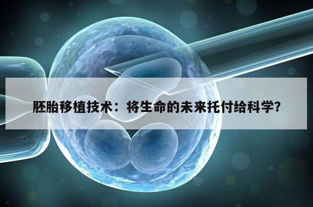 胚胎移植技术：将生命的未来托付给科学？