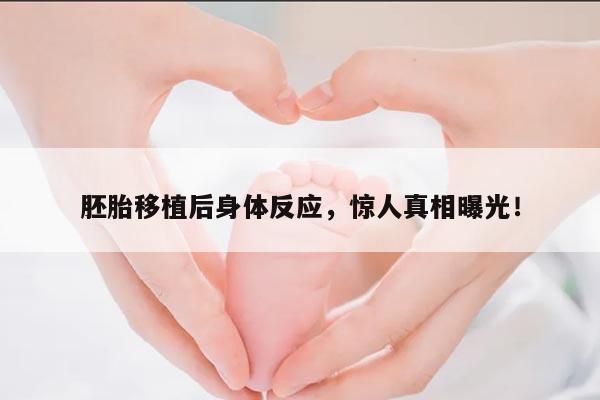 胚胎移植后身体反应，惊人真相曝光！