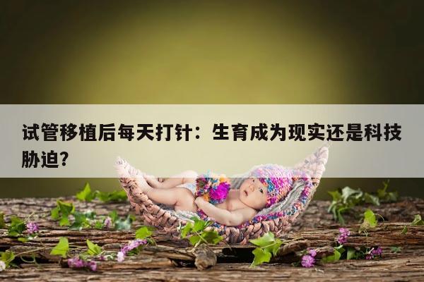 试管移植后每天打针：生育成为现实还是科技胁迫？