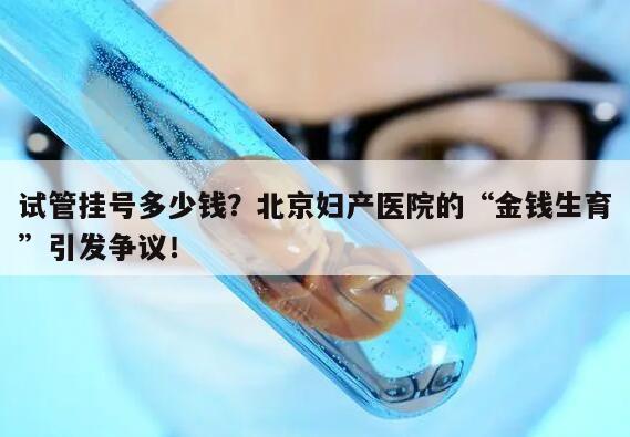 北京妇产医院试管挂号费用分析及相关信息