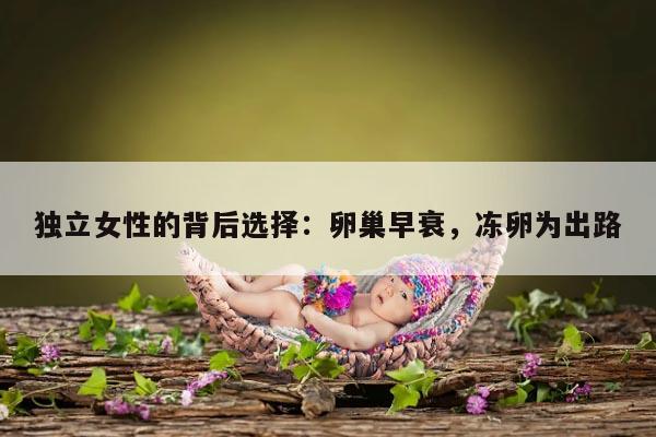 单身女性卵巢早衰是否可以冻卵?