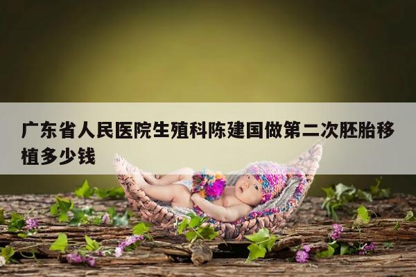 广东省人民医院生殖科:陈建国做第二次胚胎移植多少钱