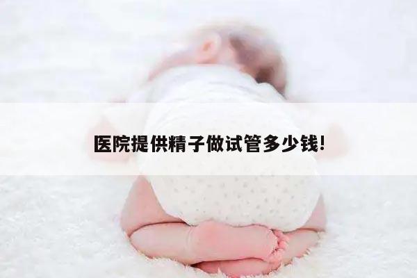 医院提供精子做试管多少钱!