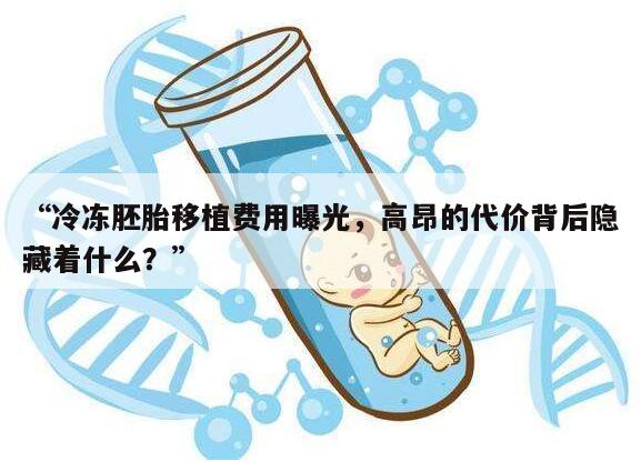 “冷冻胚胎移植费用曝光，高昂的代价背后隐藏着什么？”