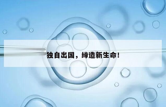 独自出国，缔造新生命！