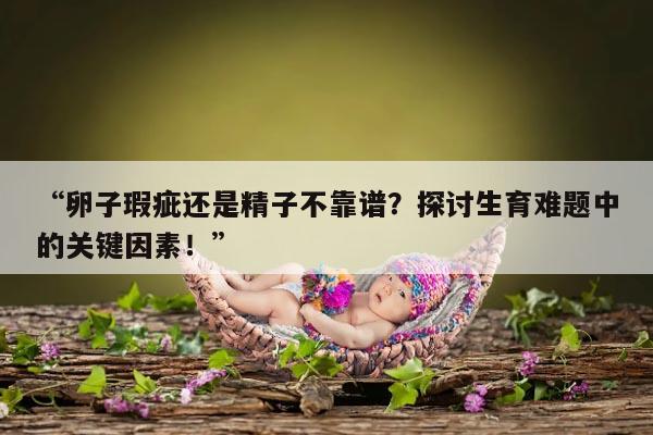 “卵子瑕疵还是精子不靠谱?探讨生育难题中的关键因素!”